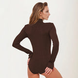 Stand Collar Zipper Slim Fit Jumpsuit for Women