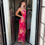 Floral Print Sleeveless Strap Skinny Sheath Dress