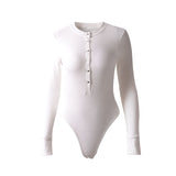 UNDERSHIRT COTTON T-SHIRT LONG SLEEVE SUNKEN STRIPE BODYSUITS