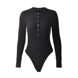UNDERSHIRT COTTON T-SHIRT LONG SLEEVE SUNKEN STRIPE BODYSUITS