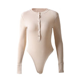 UNDERSHIRT COTTON T-SHIRT LONG SLEEVE SUNKEN STRIPE BODYSUITS