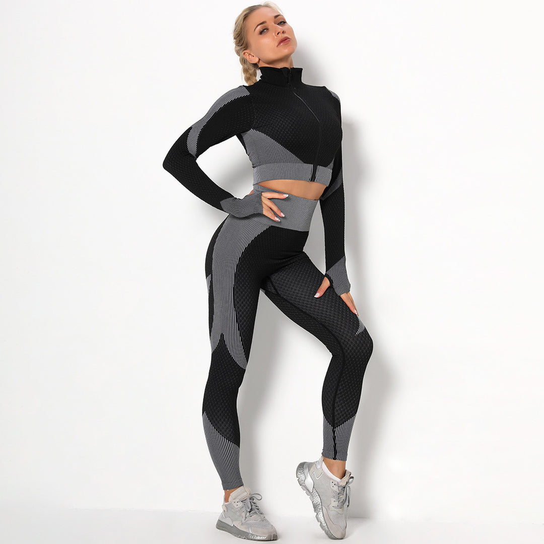SEAMLESS ZIPPER YOGA SUIT