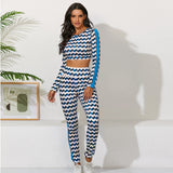 LONG SLEEVE PRINT YOGA SUIT
