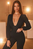 LONG SLEEVE DEEP V BODYSUIT