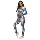 LONG SLEEVE PRINT YOGA SUIT