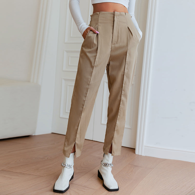 HIGH WASIT ANKLE-LENGHT  PANTS