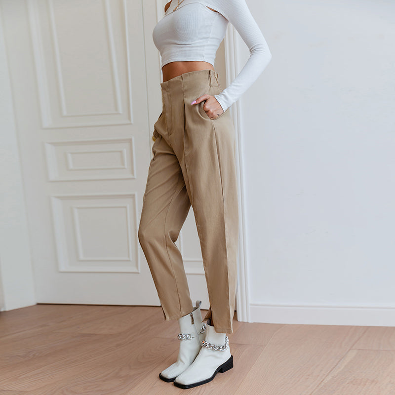 HIGH WASIT ANKLE-LENGHT  PANTS