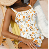 SEXY PRINT BANDEAU SWIMSUIT