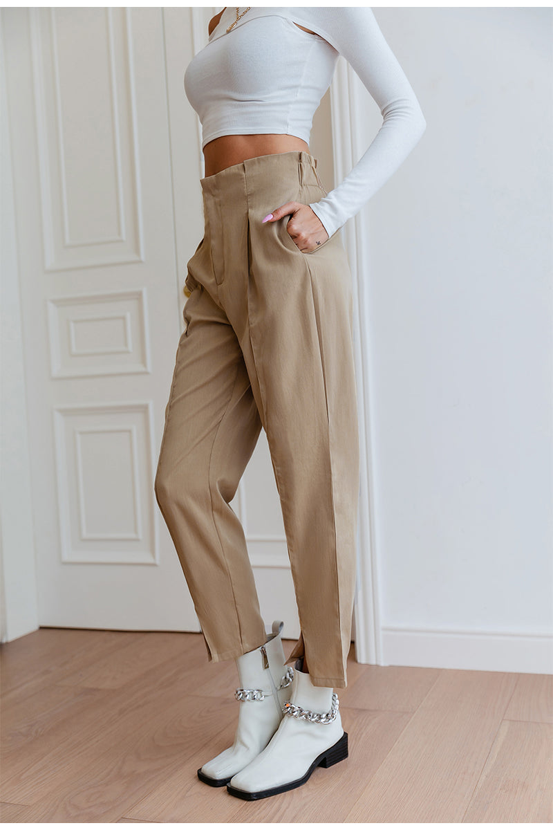 HIGH WASIT ANKLE-LENGHT  PANTS