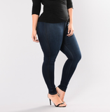 HIGH WAIST STRETCH SLIM PLUS SIZE WOMEN  DENIM SKINNY PANTS