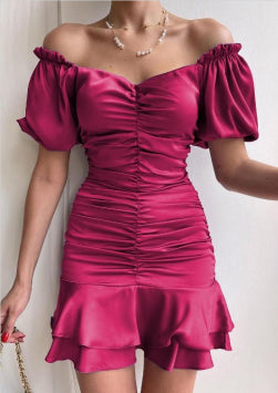 SATIN SEXY MINI DRESS
