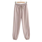 CASUAL SIMPLE ELASTIC WAIST TIGHT BOTTOM TRACK PANTS