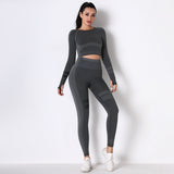 RUNNING BREATHABLE KNITTED SEAMLESS YOGA SUIT