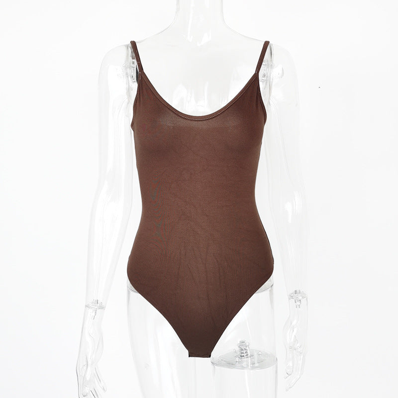 T-SHAPED SUMMER  BACKLESS V-NECK STRAP BODYSUIT