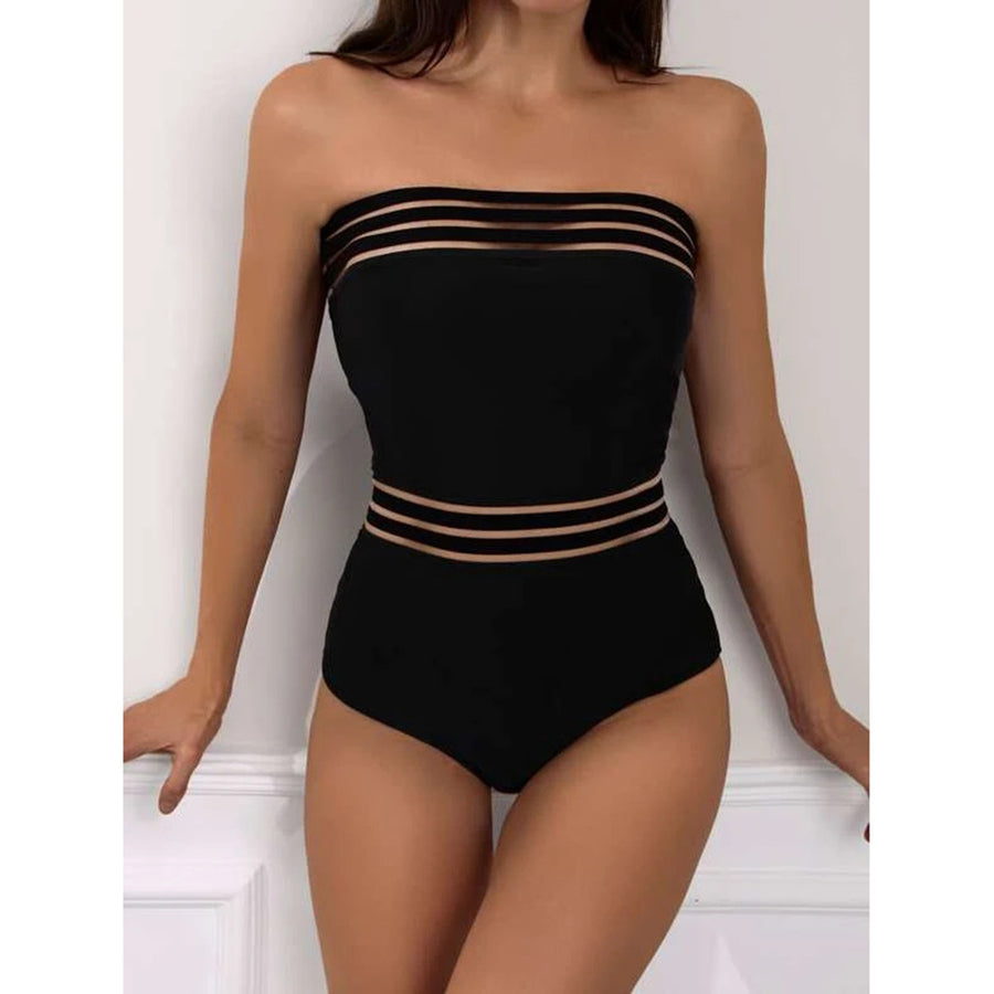 BLACK HALTER ONE PIECE