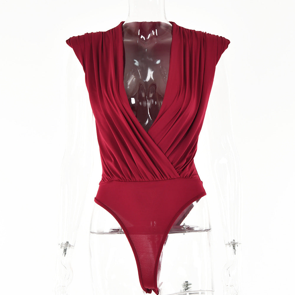 ELEGANT V-NECK SLEEVELESS TOP