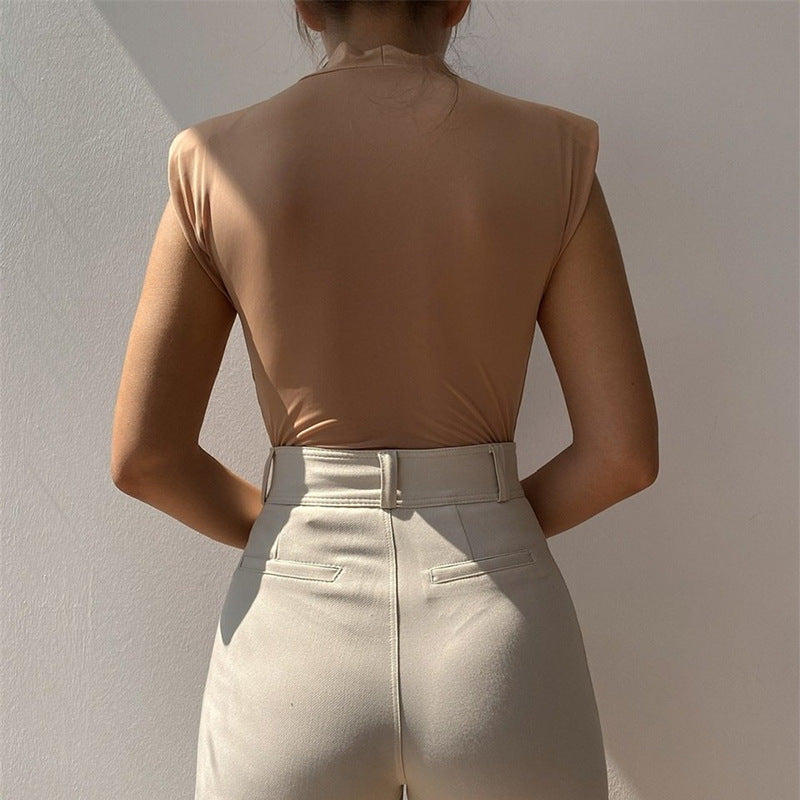 ELEGANT V-NECK SLEEVELESS TOP