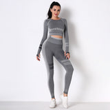 RUNNING BREATHABLE KNITTED SEAMLESS YOGA SUIT