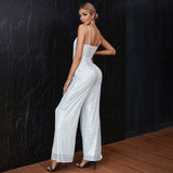SLEEVELESS BACKLESS SLIM FIT FASHION SUSPENDERS JUMPSUIT