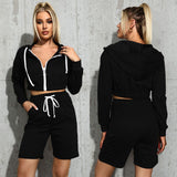 LONG SLEEVE SWEATER AND SHORTS SUIT